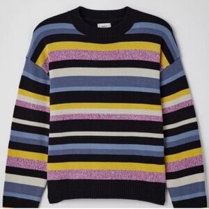 BDG Urban Outfitters Striped Oversized Sweater Black Yellow L Boyfriend Fit